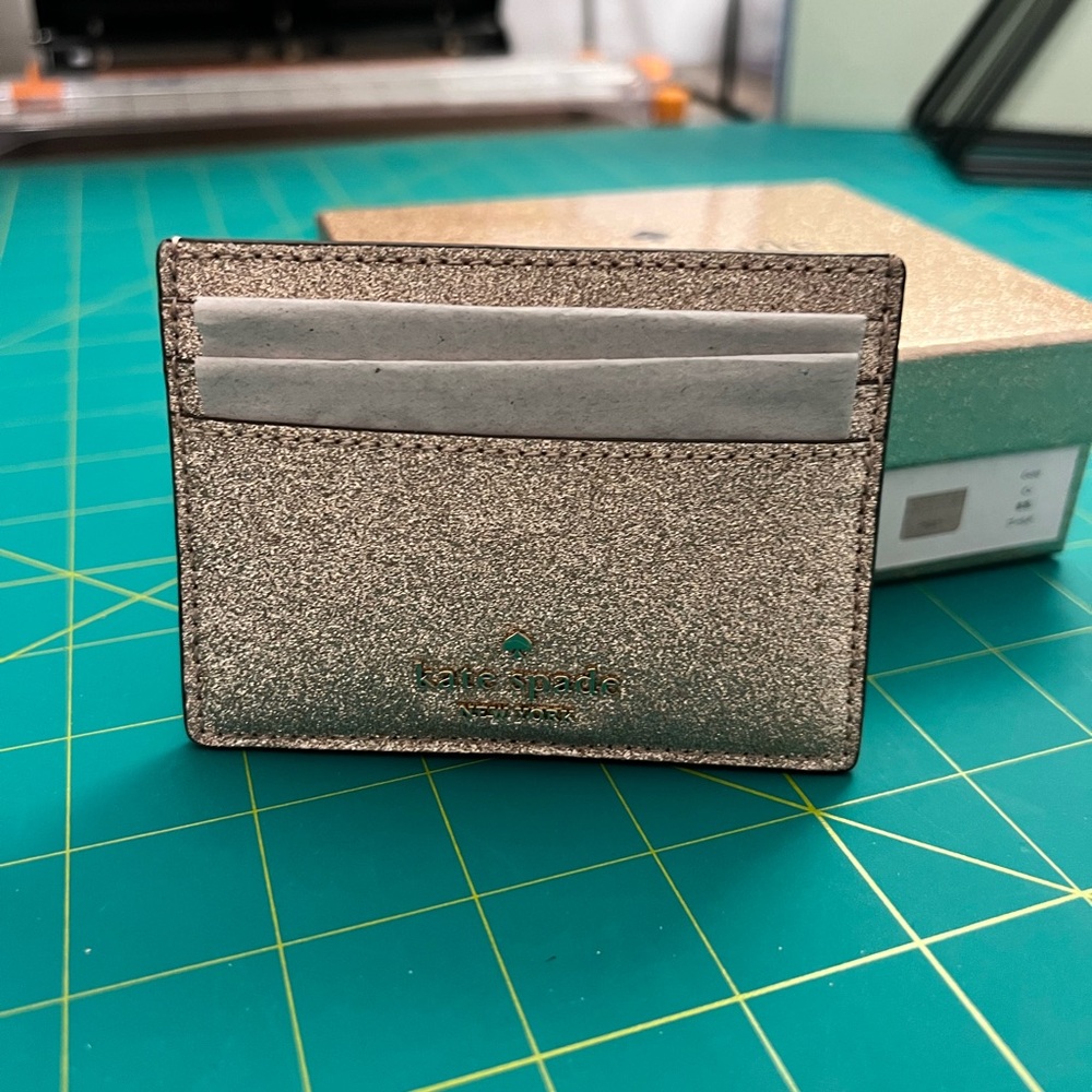 Kate Spade Glittery Gold Card Wallet